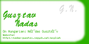 gusztav nadas business card